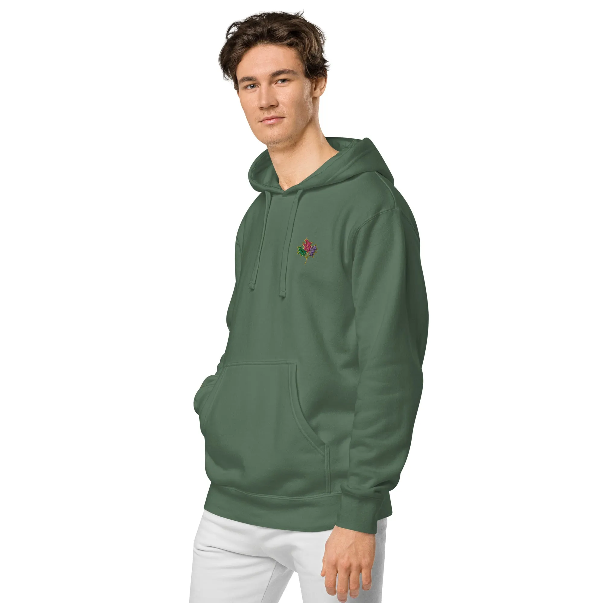 Seasons Change | Embroidered Unisex pigment-dyed hoodie