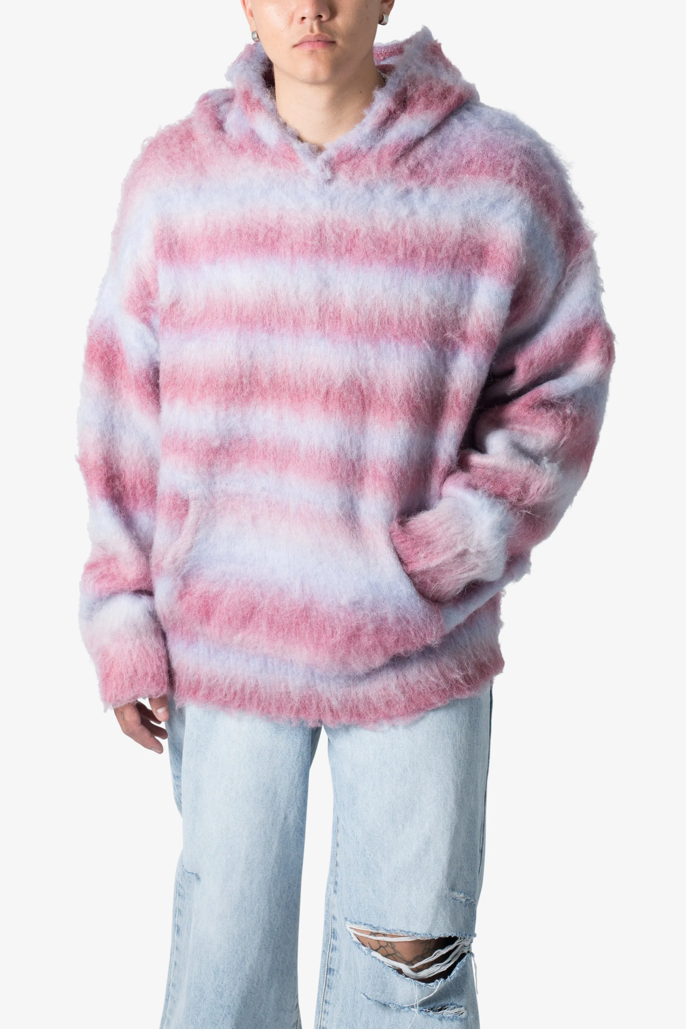 Striped Mohair Hoodie - Multi