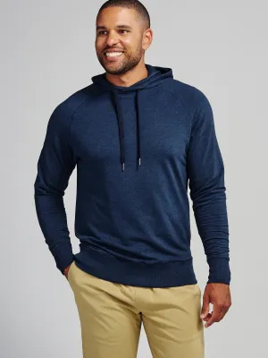 tasc Performance Men's Varsity French Terry Hoodie in Classic Navy Heather