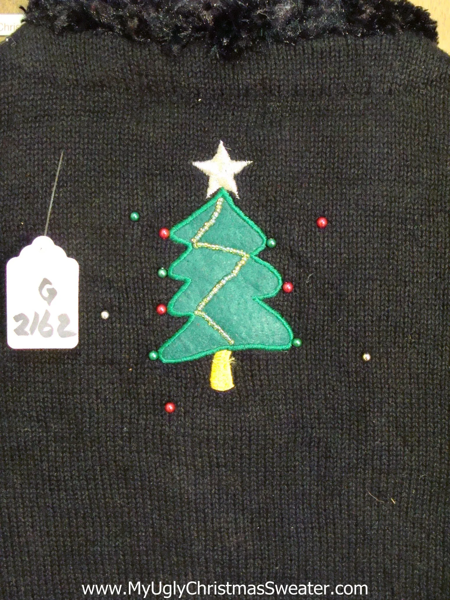 Tree Collage 2sided Light Up Ugly Xmas Sweater