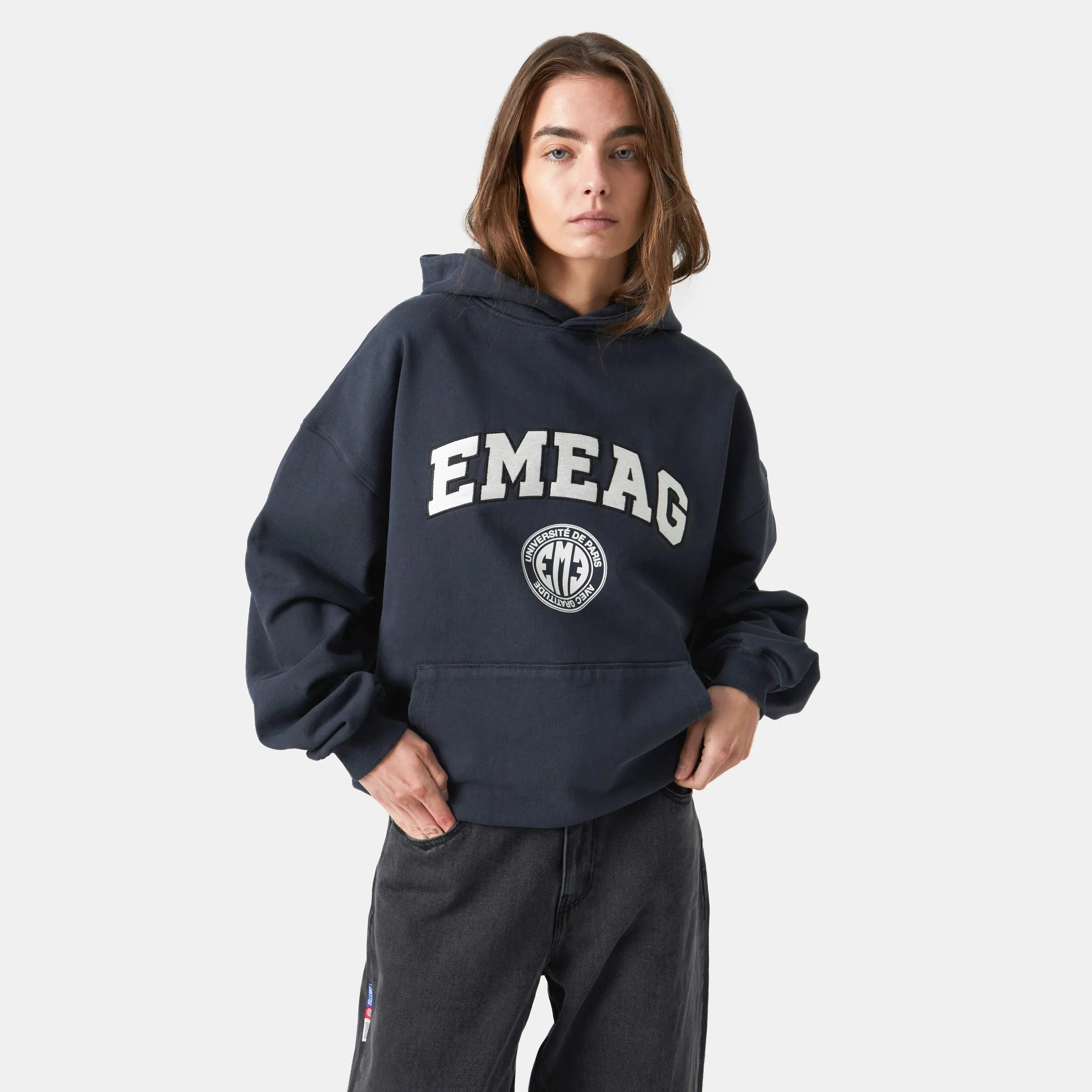 Universitè Navy Oversized Hoodie