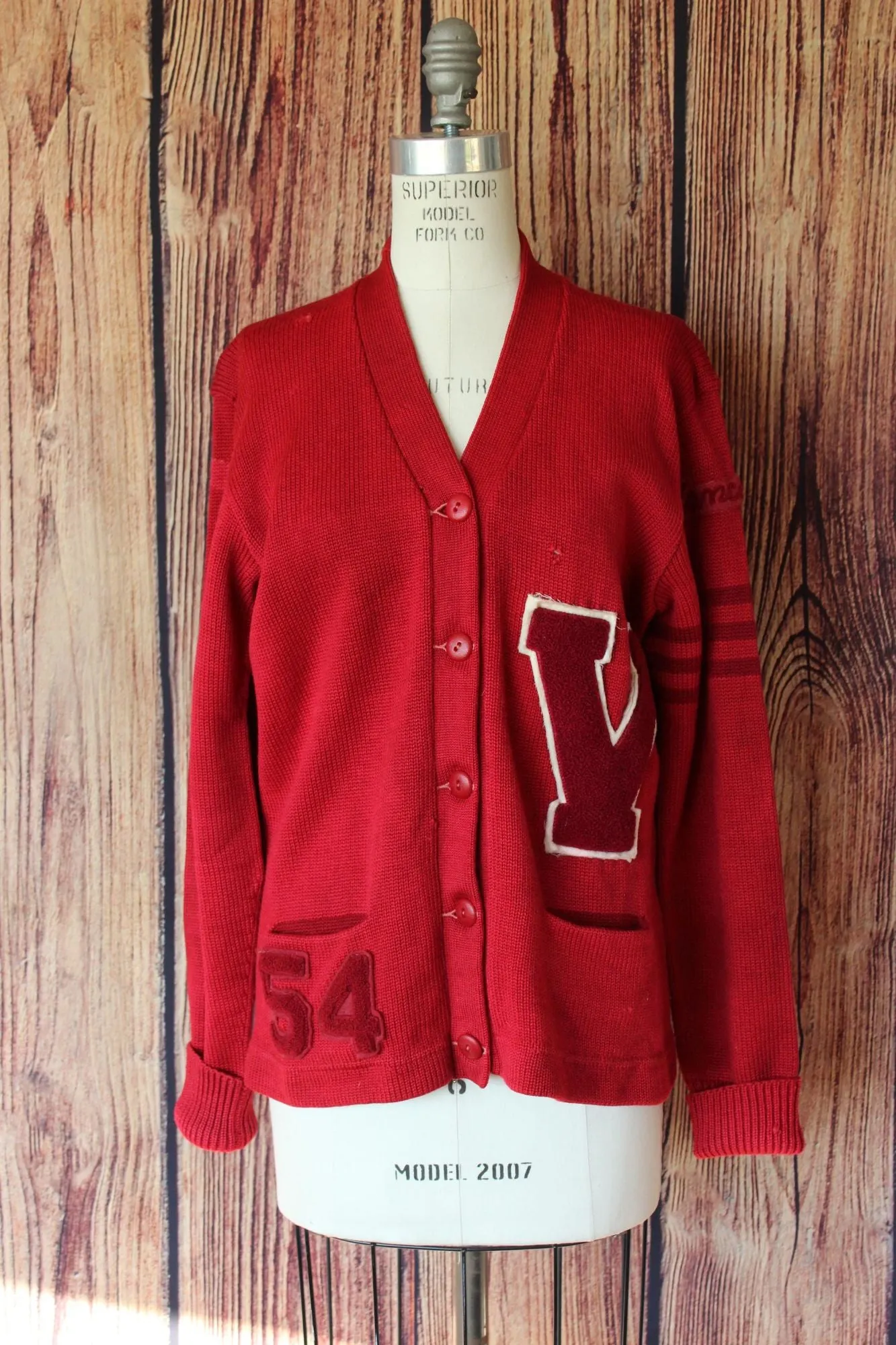 Vintage 1950s Women's Letterman Sweater