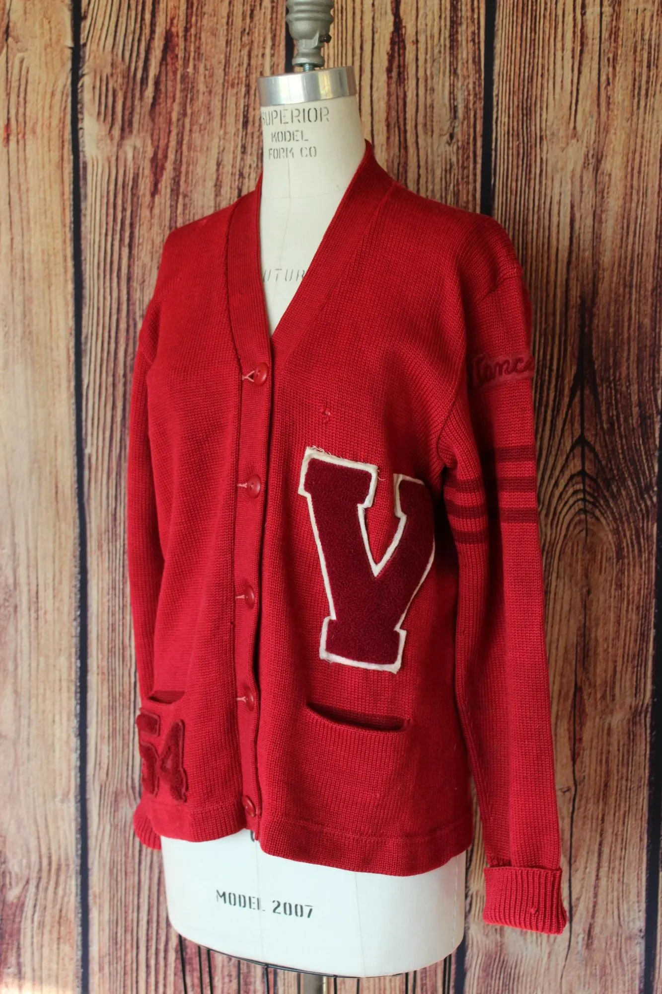 Vintage 1950s Women's Letterman Sweater