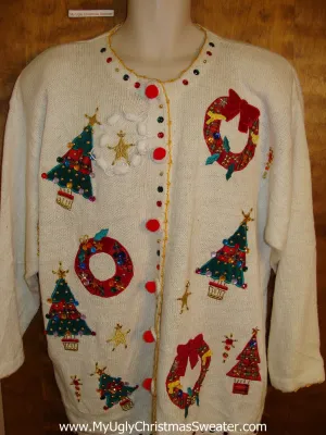 Vintage 80s Ugliest Christmas Sweater XXXL