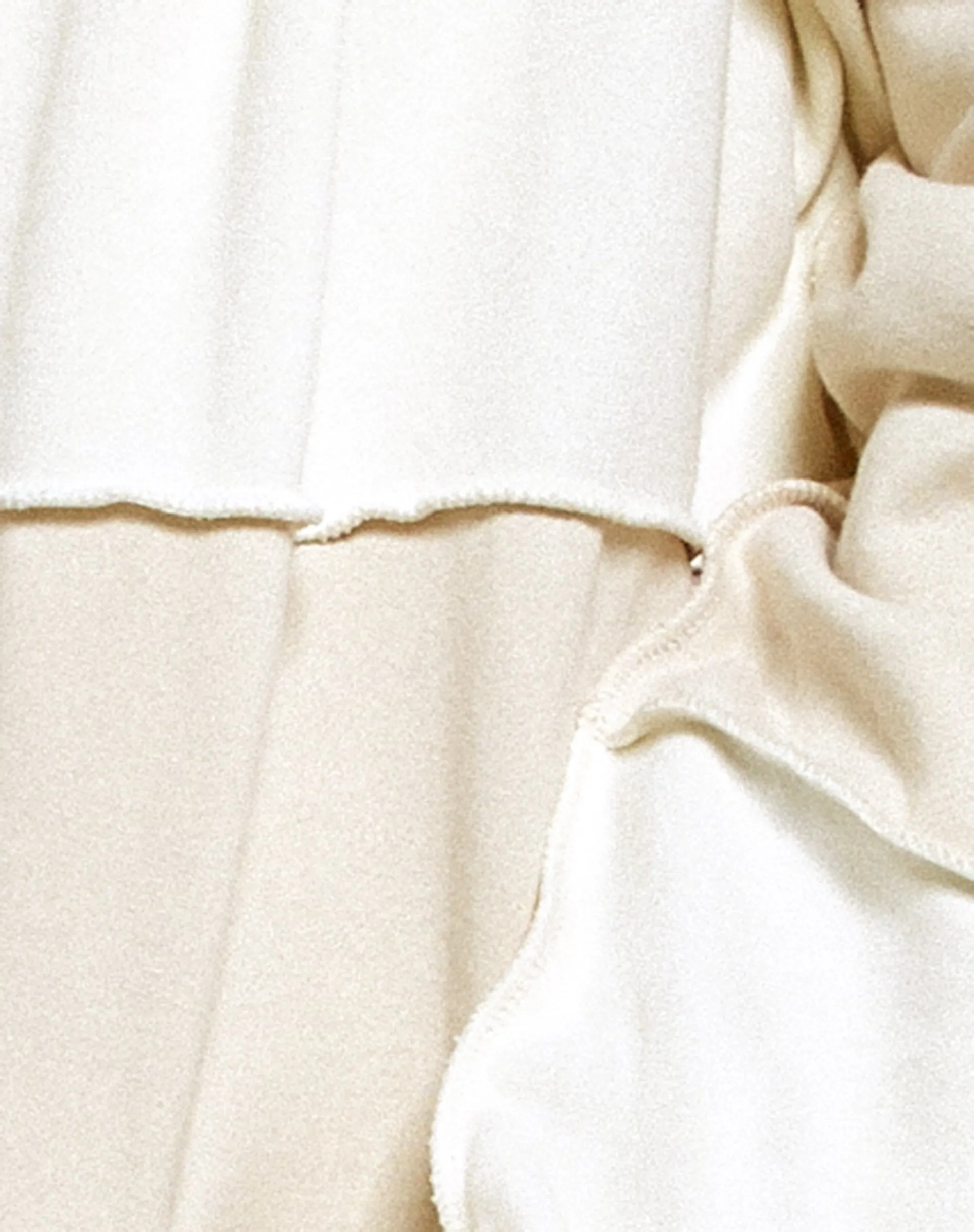 Wati Hoodie in Panelled Ivory and Winter White