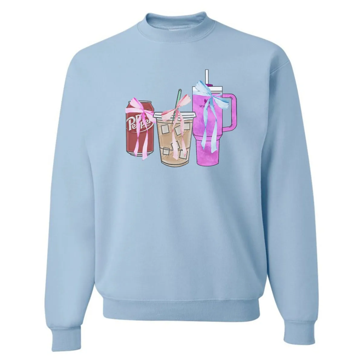 'We're Girls' Bow Drinks Crewneck Sweatshirt