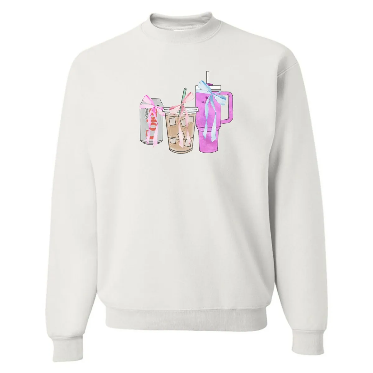 'We're Girls' Bow Drinks Crewneck Sweatshirt