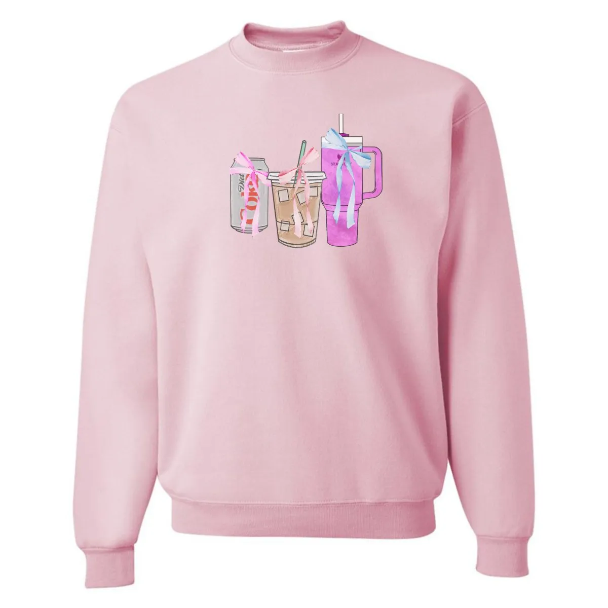 'We're Girls' Bow Drinks Crewneck Sweatshirt