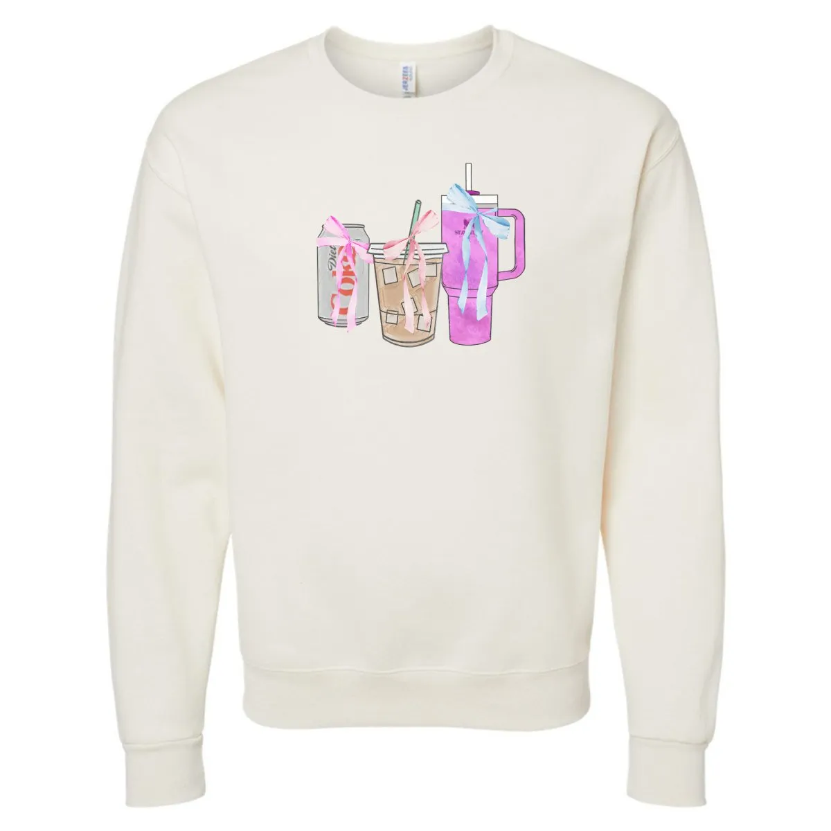 'We're Girls' Bow Drinks Crewneck Sweatshirt