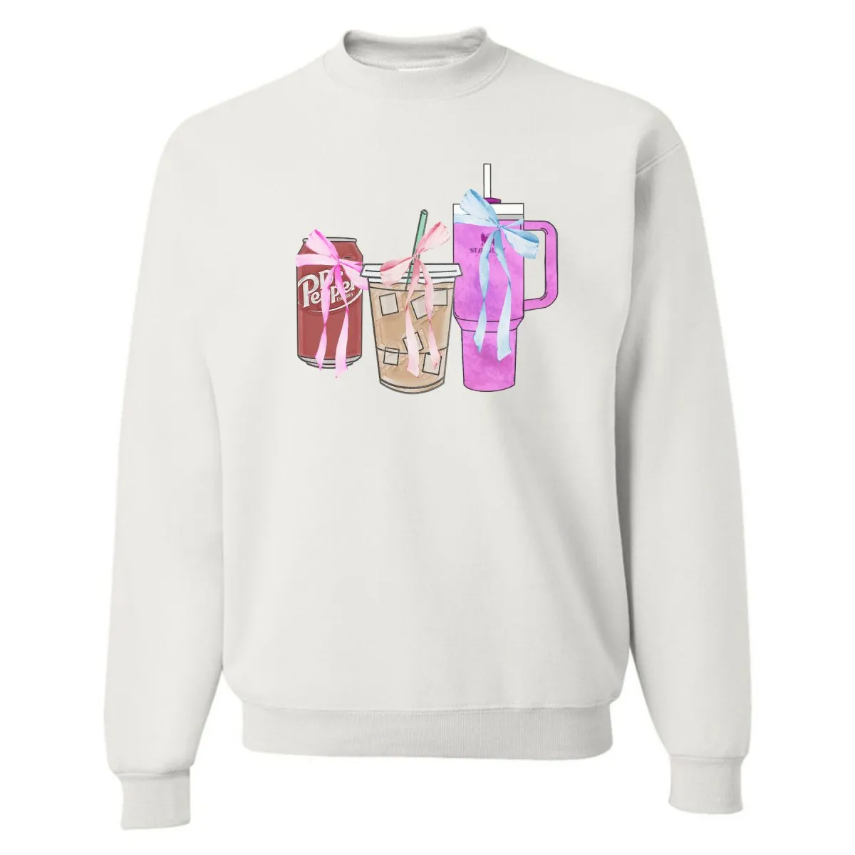 'We're Girls' Bow Drinks Crewneck Sweatshirt