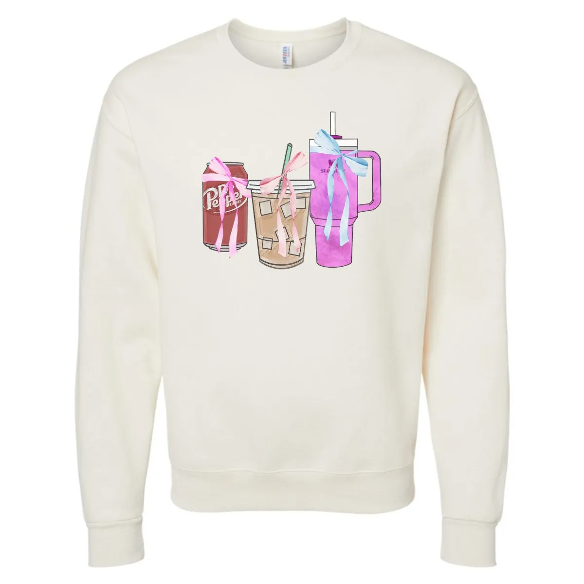 'We're Girls' Bow Drinks Crewneck Sweatshirt