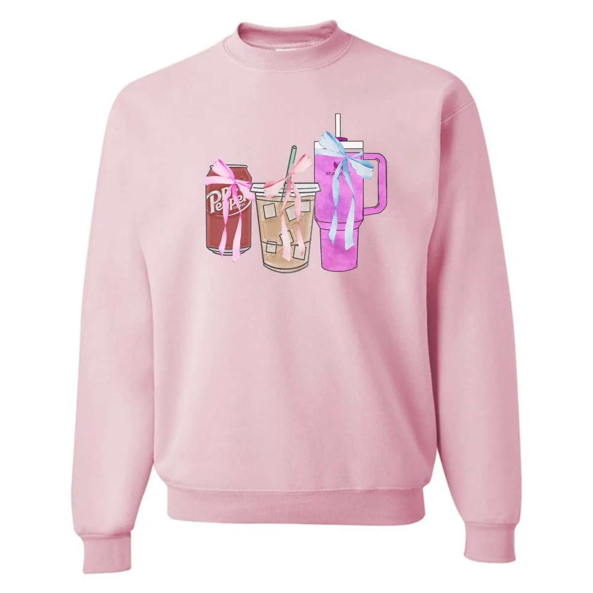 'We're Girls' Bow Drinks Crewneck Sweatshirt