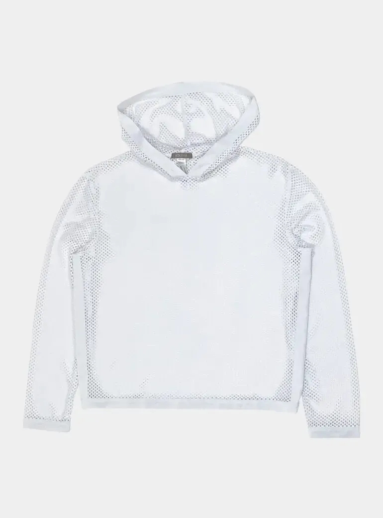 White Daring Net Hoodie